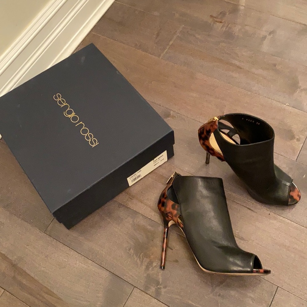 Peep toe booties